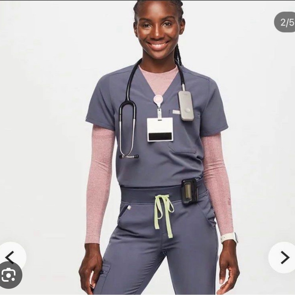 Figs Space Navy Scrubs Medium Tall